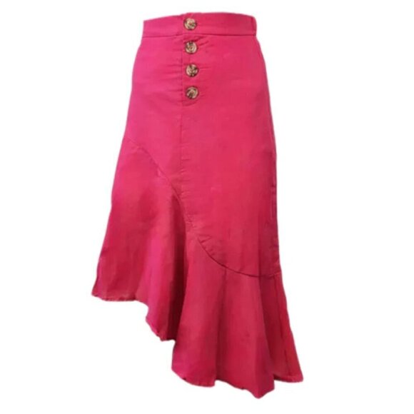 Madison the Label pink linen skirt - Picture 1 of 6